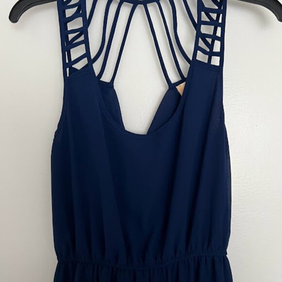Lost April Navy Blue Maxi Dress NWT - Picture 2 of 4